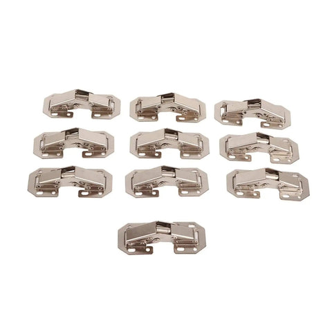 10 Pack No Drill Hidden Cabinet Hinges For Cabinets, Cupboards, And Wardrobes, Durable Cold Steel Folded Door Hinge System
