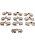 Set of Easy Install Folded Type Cabinet Door Hinges No Drill Needed Self Aligning Adjustable Rustproof Cold Rolled Steel