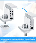 10 Piece Solar Panel End Clamps Set With Z Brackets For PV Mounting System Aluminum Rail Clips Adjustable Mid Clamps