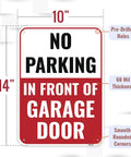 Top Shelf No Parking Do Not Block Garage Door Sign 14 By 10 Inch Crazy Durable Sixty Mil Aluminum Outdoor Metal Plate with pre-drilled holes