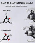 Beast Mode Heavy Duty Hydraulic Gear Puller With Hand Pump, 5 10 15 20 30 50 Ton Capacity, 2 Or 3 Jaw Options diagram