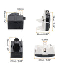 PTC Starter Relay for Refrigerators, 1-pin, 4.7 ohm, 1/2 HP, showing dimensions 31mm x 22mm x 29mm, black and white components.