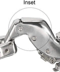 Close-up of stainless steel concealed cabinet hinge with copper core cylinder, part of 4 pack heavy duty hydraulic door hinges.