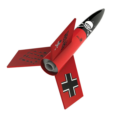 Der Red Max Rocket Building Kit For Intermediate Rocket Enthusiasts Includes Parts Decals Recovery Parachute And Easy Assembly