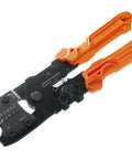 Handy Crimp Tool Kit With 3 Interchangeable Dies Versatile Universal Crimping Set In Orange Ultra Precise Terminal Crimper