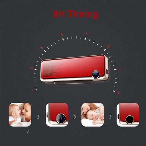 Wall Mounted Space Heater Featuring Thermostatic Remote And Three Speed Modes Kicks Serious Chill For Every Room Eight Hour Timer Provides Built Different Ptc Fast Heating with digital timer display.