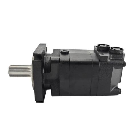 HMK 400 Hydraulic Motor Replacement Built Like A Tank For Agt ECSSCT72 Trencher Skid Steer Rig, side view showing durable design.