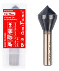 TiAlN Coated Cobalt Countersink Drill Bits Set For Metal Stainless Steel Copper Wood Fiberboard 90-Degree Single End M35 High Speed Steel Heavy Duty Chamfer Tools 10-15mm shown with packaging