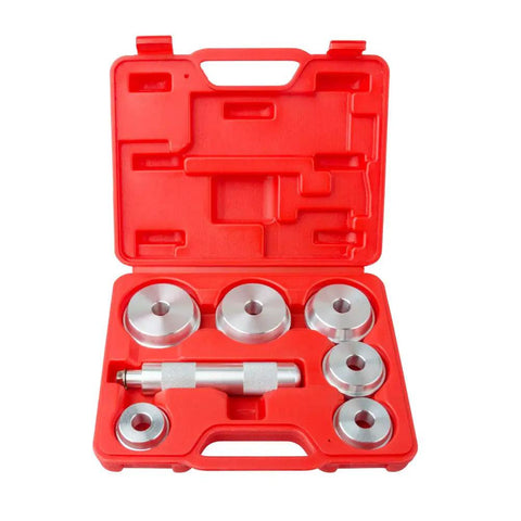 Six Double Sided Bearing And Seal Driver Kit For Motorcycle ATV And UTV Use With 40mm 44.5mm 50mm 60mm And 63mm Sizes in red case