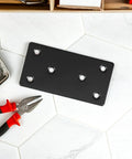Heavy Duty Flat Corner Shelf Braces For Wood Repair And Support Stainless Steel Straight Bracket Plates 10 Pack in black