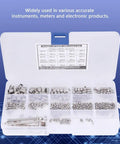 340 Piece Set Screw Kit With End Hex Adapters And Six Wrenches 304 Stainless Steel Fasteners in open box