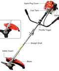 Gas Powered 52cc 2 Stroke Beast Of A Brush Cutter With 3 Tooth Blade And String Trimmer U Handle For Thick Brush And Lawn Care, 2.2KW Engine