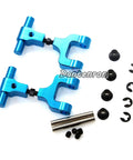 Beefed Up Aluminum TT02 Swing Arm Upgrade Kit For One Tenth Scale On Road RC Cars Front Upper And Lower Suspension Arms in blue