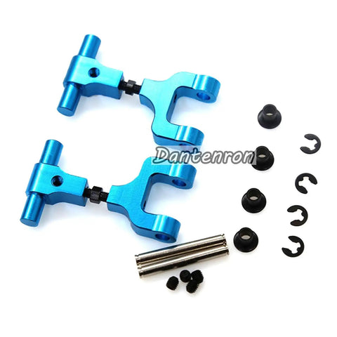 Beefed Up Aluminum TT02 Swing Arm Upgrade Kit For One Tenth Scale On Road RC Cars Front Upper And Lower Suspension Arms in blue