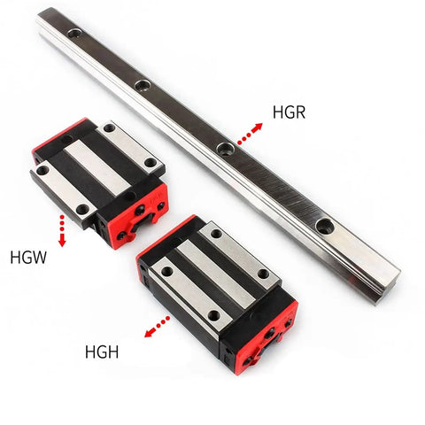 Beefy Linear Guide Rail With Bearing Blocks 1000mm Length HGH15 HGW15 HGR15 Series for CNC, robots, and automation.