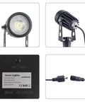 Built Tough Metal Solar Spot Lights Outdoor With 9.8 Foot Cable Low Voltage IP65 Waterproof Landscape Lighting components
