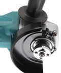 Pro Level Brushless Angle Polisher With Comfort Grip Handle And Quick Charge Battery, close-up view of motor and housing.
