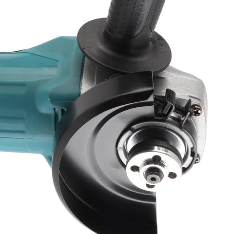 Pro Level Brushless Angle Polisher With Comfort Grip Handle And Quick Charge Battery, close-up view of motor and housing.