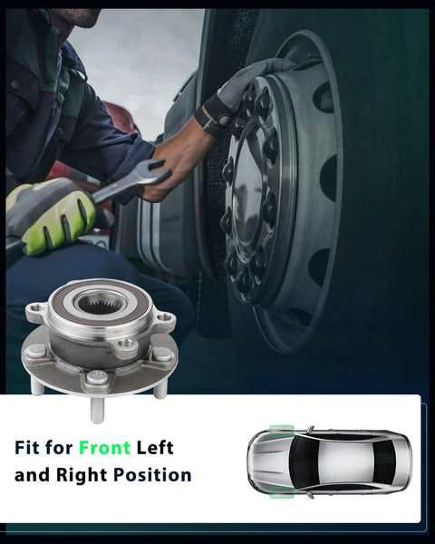 Front Wheel Bearing Hub Assembly For Mazda 6 2014 To 2019 And Mazda CX 5 2013 To 2022 with ABS, 5 lugs, installation view