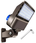 LED Parking Lot Light 150W Outdoor Floodlight 19500 Lumens Dusk To Dawn Black IP65 Weatherproof Housing Commercial Grade