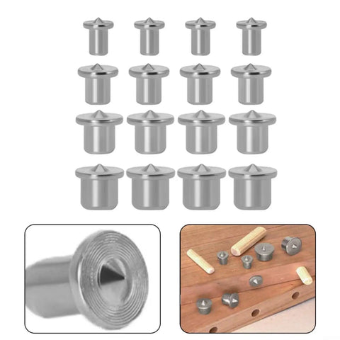 Pro Grade Heavy Duty Dowel Center Pin Set Steel Woodworking Markers For Spot On Drill Alignment In Cabinets And Closets DIY Projects