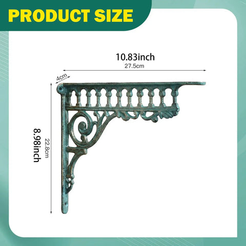 Wall Mount Shelf Bracket With Roman Column Triangle Structure For Dope Space Saving Storage, Vintage Industrial Style