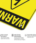 Close-up of Heavy Duty 8x12 Workshop Safety Sign For Industrial Equipment Maintenance Zone Outdoor Wall Mount Plaque Rust Free UV Printed Aluminum With 4 Pre Drilled Holes showing vibrant colors and detail processing.