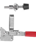 Heavy Duty 70 Kg Toggle Clamp With Stainless Steel Build For Woodworking Welding And Mold Fixturing Adjustable Opening Keeps Your Pieces Locked Down For Precision Tasks And Easy Setup, stainless steel clamp shown open