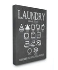 Must Have Laundry Cheat Sheet Canvas Wall Art 24 By 30 Inches Multi Color Ready To Hang Made In USA High Quality Inks