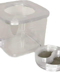 Frosty 0.5 Gallon Ant Habitat, 5x5 Inch Clear Terrarium With Screw Top Lid and Removable Vent Plug displayed