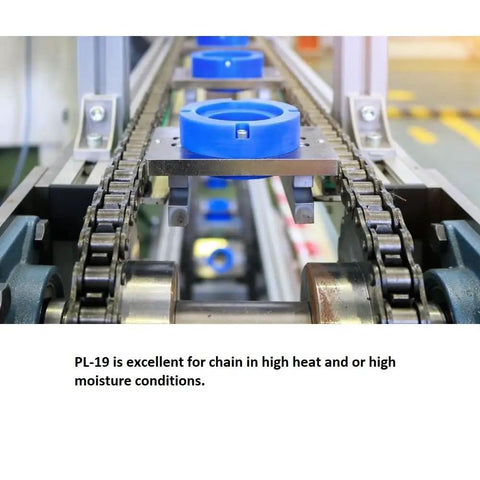 Penetrating Lubricant That Reduces Friction By Forty Percent, Bonds To Metal For Long Lasting Corrosion Protection on machinery chain