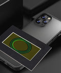 Magnetic Field Viewing Film 2x4 Inch See Magnetic Field Patterns With Color Coding For Science Projects over smartphone camera