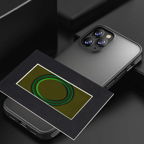 Magnetic Field Viewing Film 2x4 Inch See Magnetic Field Patterns With Color Coding For Science Projects over smartphone camera