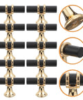 10 Piece Black Zinc Alloy Cabinet Handles And Drawer Pulls For Wardrobe Dresser And Furniture Replacement Hardware Durable Curved Design