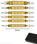 Six Piece Screw Extractor Set For Damaged Screws Quick Fix Kit With Titanium Coated HSS Drill Bits and portable case displayed
