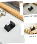 Six Pack Outdoor Sofa Clips For Rattan Wicker Sectional Couches, Black Plastic Fasteners With 6cm Slot, Durable Design