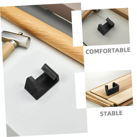 Six Pack Outdoor Sofa Clips For Rattan Wicker Sectional Couches, Black Plastic Fasteners With 6cm Slot, Durable Design