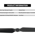 Replacement Tail Propeller for FW200 RC Helicopter, Lightweight Plastic Carbon Fiber Blade, black color with dimensions