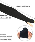 Heavy Duty Kevlar Arm Sleeves Built To Take Prolonged Pounding And Resist Scorching Heat Industrial Safety Guard For Rough Trade And Badass Work Protection For Men showing 19 inch sleeve length and baggy design.