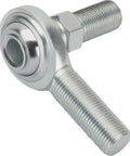 5/8 Inch Steel RH Male Heim Rod End Joint Featuring Teflon Lined Hex Stud For Quick Carb Shift Linkage Tie Rod Assembly On Hot Rods Street Cruisers Grease Monkey Approved close-up with hex nut and threads