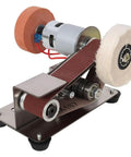 Slick Mini Belt Sander And Solid Bench Grinder Offering Seven Speed Variations With A Powerful 775 Motor for smooth wood and metal finishing.