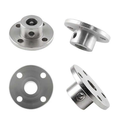 10Mm Inner Diameter Flange Shaft Couplings Kit, 4 Pack With Wrench, Durable Iron Construction, Heat Treated And Electroplated, 16Mm Outer Diameter, 32Mm Base Diameter, Great For DIY Hobby Projects, Model Making, CNC And Robotic Assemblies
