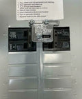 Generator Interlock WR-95 Kit for Murray and ITE 100 Amp Sub Panels, billet aluminum with installation instructions visible
