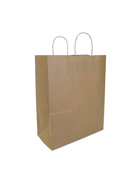 Kraft Paper Bags With Twisted Handles 12.5 By 6.5 By 15.5 Inch Brown Bulk Pack Of 300 For Small Business Merchandise Wedding Party Favors Durable Shopping Bags For Gifts And Retail
