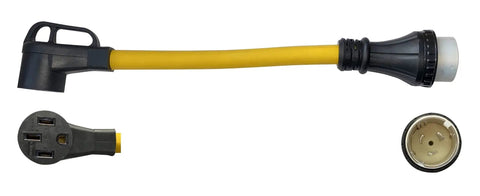 NEMA SS2-50P To 14-50R 120V/240V 50 Amp Power Cord Adapter with yellow cable and sealing ring