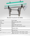 PU Inclined Wall Conveyor Belt 48 Inch Long By 20 Inch Wide Aluminum Industrial Transport Conveyor Machine 110V Heavy Duty