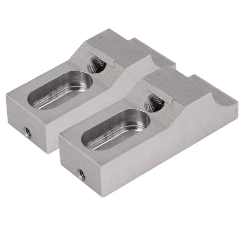 Premium Low Profile Side Clamp Vise Set two heavy duty clamps made of S136H steel designed for secure workpiece holding in tight spaces.