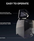 Automatic Coin Sorter With Digital Display Electric Coin Counter Anti Jam Sorting Device Quick Access Lid open to show operation details.