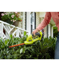 ONE Plus 18 Volt Cordless Grass Shear And Shrubber for easy yard trimming, lightweight with overmold grip trimming shrub