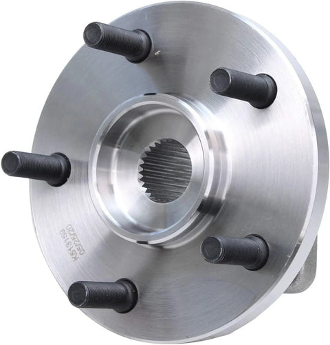 Close-up view of a front wheel bearing hub from AWD Front 4Pc CV Axles Kit For Jeep Grand Cherokee 1999 2004 With Selec Trac